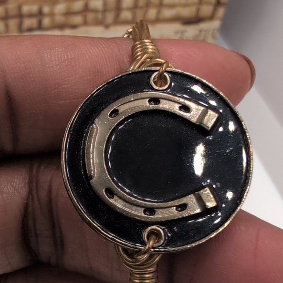 Bourbon And Boweties  Gold and Black C Charm Bracelet - Picture 5 of 7